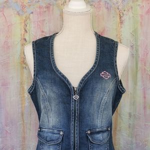 Harley Davidson Denim lace back vest
